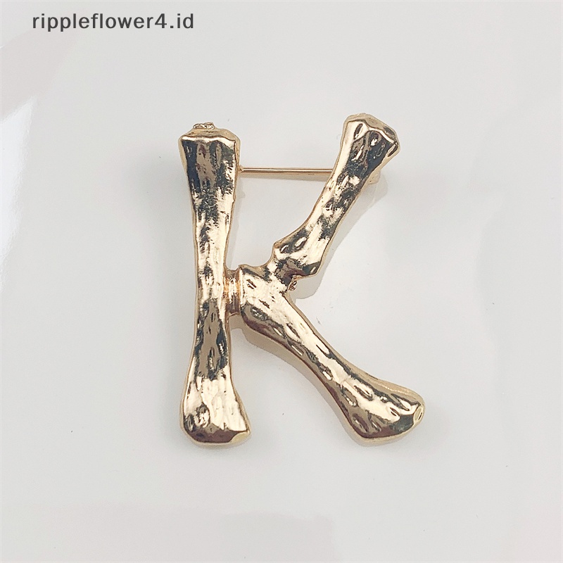 {rippleflower4.id} Bros Huruf Inggris Aksesoris Pakaian retro all-match Korsase unisex~