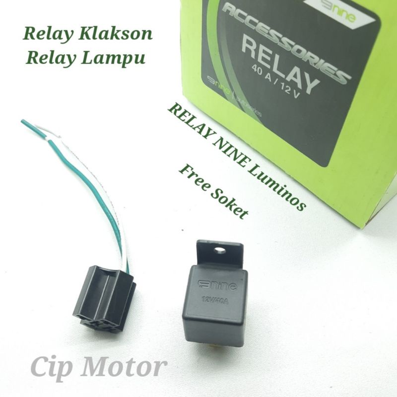RELAY Klakson Relay Lampu LUMINOS Nine 12 Volt Klakson Lampu Motor Mobil