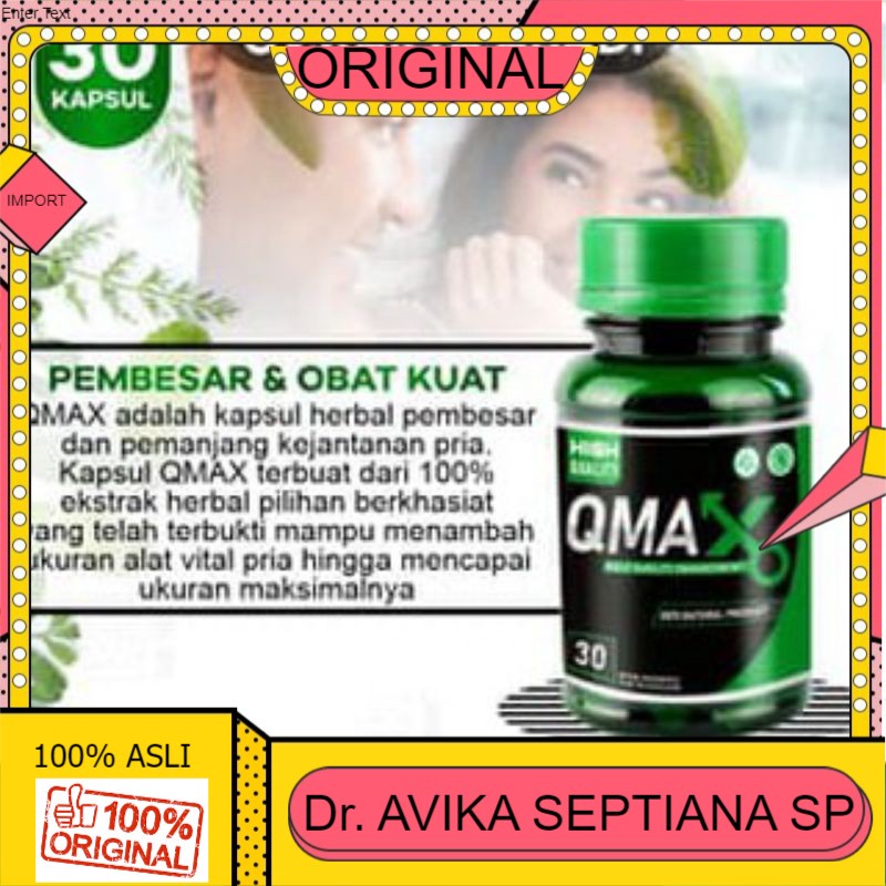 ORIGINAL 100% 100% ASLI Q-MAX Kapsul - Qmax Herbal Stamina & Kesuburan Pria