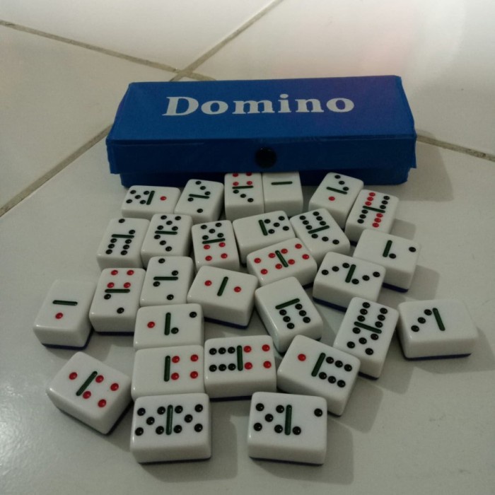 Domino Batu / Gaple Batu / Kartu Domino Playing Tiles + Tas
