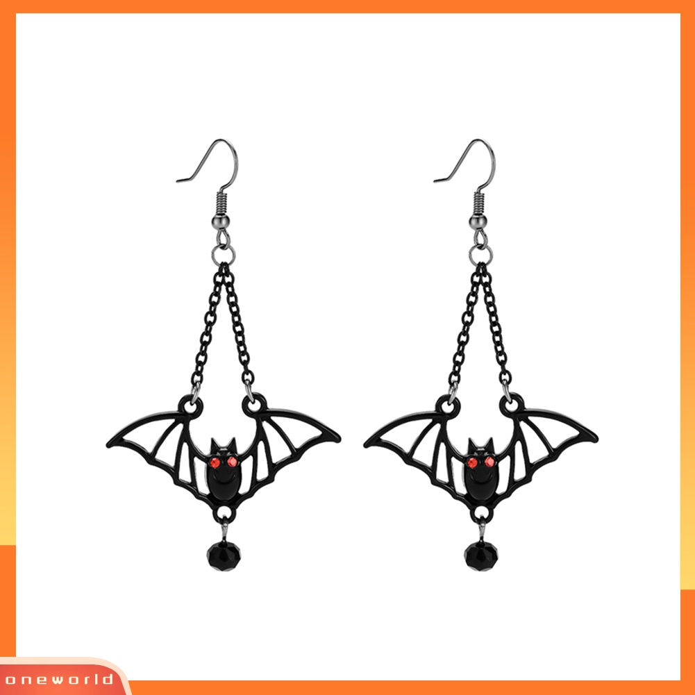 [WOD] Wanita Kreatif Bentuk Kelelawar Eardrop Kait Anting Perhiasan Hadiah Dekorasi Halloween