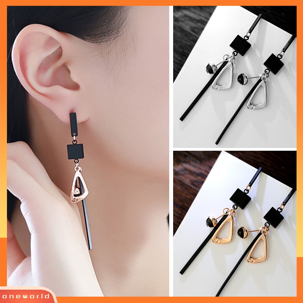 [WOD] Fashion Wanita Geometris Panjang Drop Ear Stud Earrings Menawan Perhiasan Hadiah