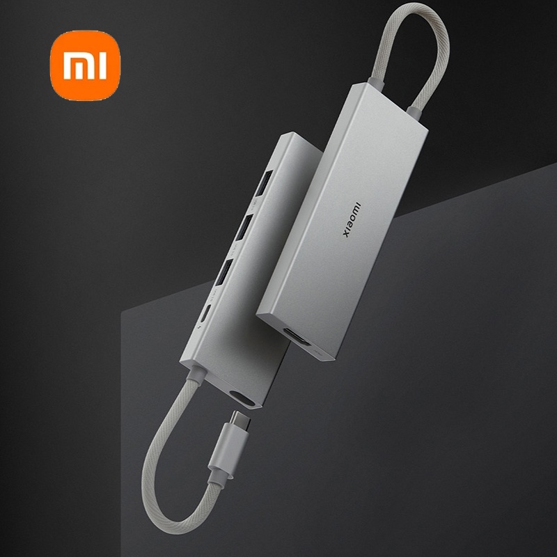 Xiaomi Type-C Docking Station 5in1 USB High Transmission Adapter HDMI Banyak Antarmuka Converter Untuk Splitter Garis Komputer