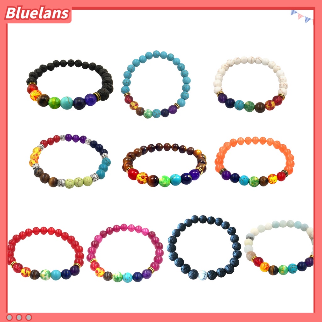 [BLS] Tali Elastis Handmade Gelang Batu Ringan Pria Wanita Beads Bracelet Hand Decor