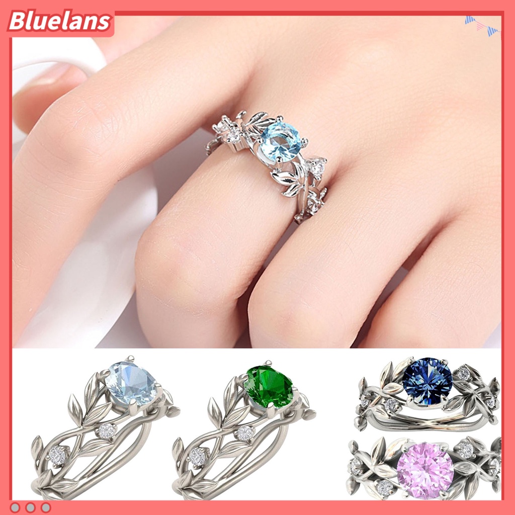 [BLS] Cincin Wanita Desain Bunga Semua Pertandingan Aksesoris Fashion Manis Berlian Imitasi Pernikahan Ring Untuk Pesta