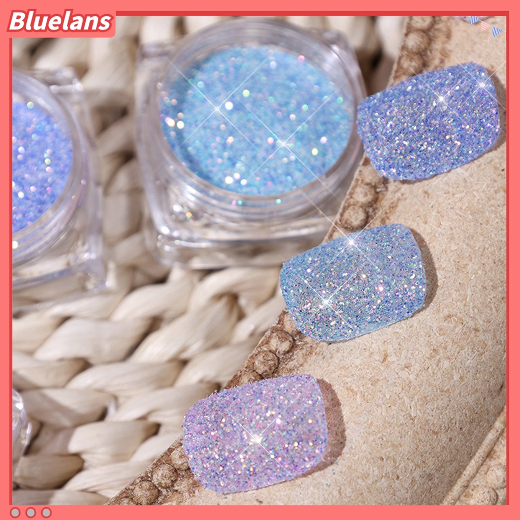 [BLM] Bubuk Nail Art Efek Aurora Tidak Mengapung Warna Warni Pastel Dust Ultra Fine Glitter Nail Powder Untuk Manicure