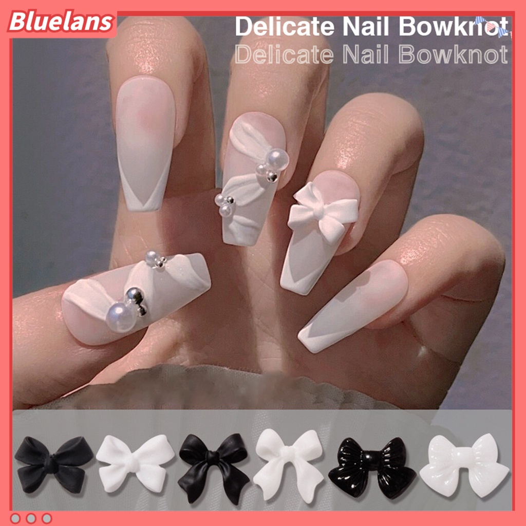 [BLM] 50pcs /Set Hiasan Kuku Ukiran Efek 3D Ikatan Simpul Mini Nail Art Dekorasi Aksesoris Kuku Untuk Wanita