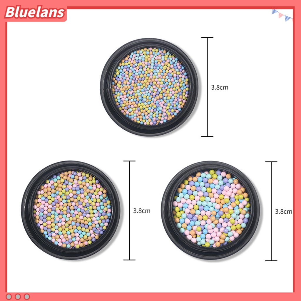 [BLM] 1kotak Hiasan Kuku Bulat Warna Hidup Permukaan Halus Mudah Diterapkan Aplikasi Lebar Hias Alloy 3D Manik-Manik Longgar Pesona Kuku Desain Manicure Untuk Salon Kuku