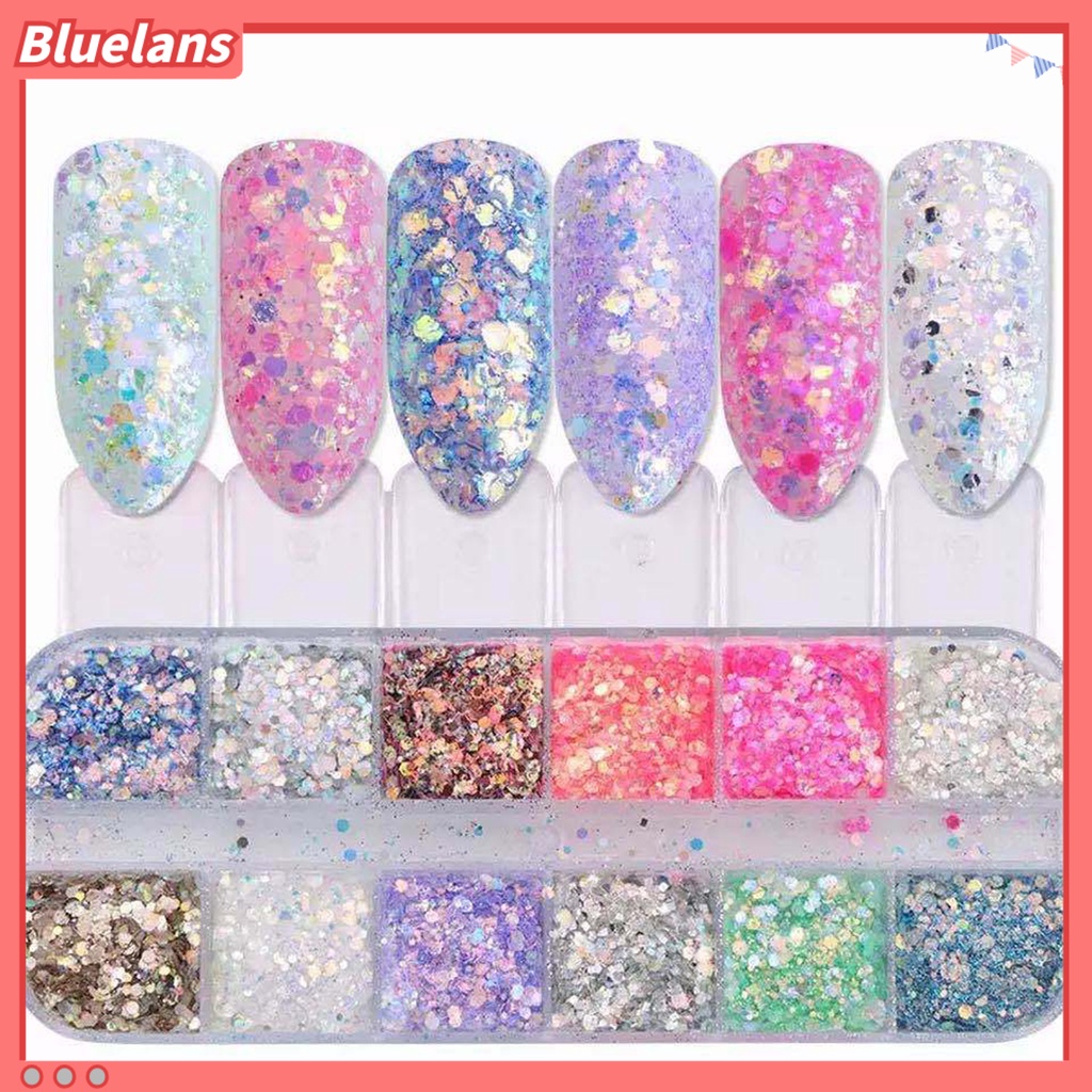 [BLM] Glitter Flakes Warna Cerah Kosmetik PET Stylish Glitter Flakes Untuk Kecantikan