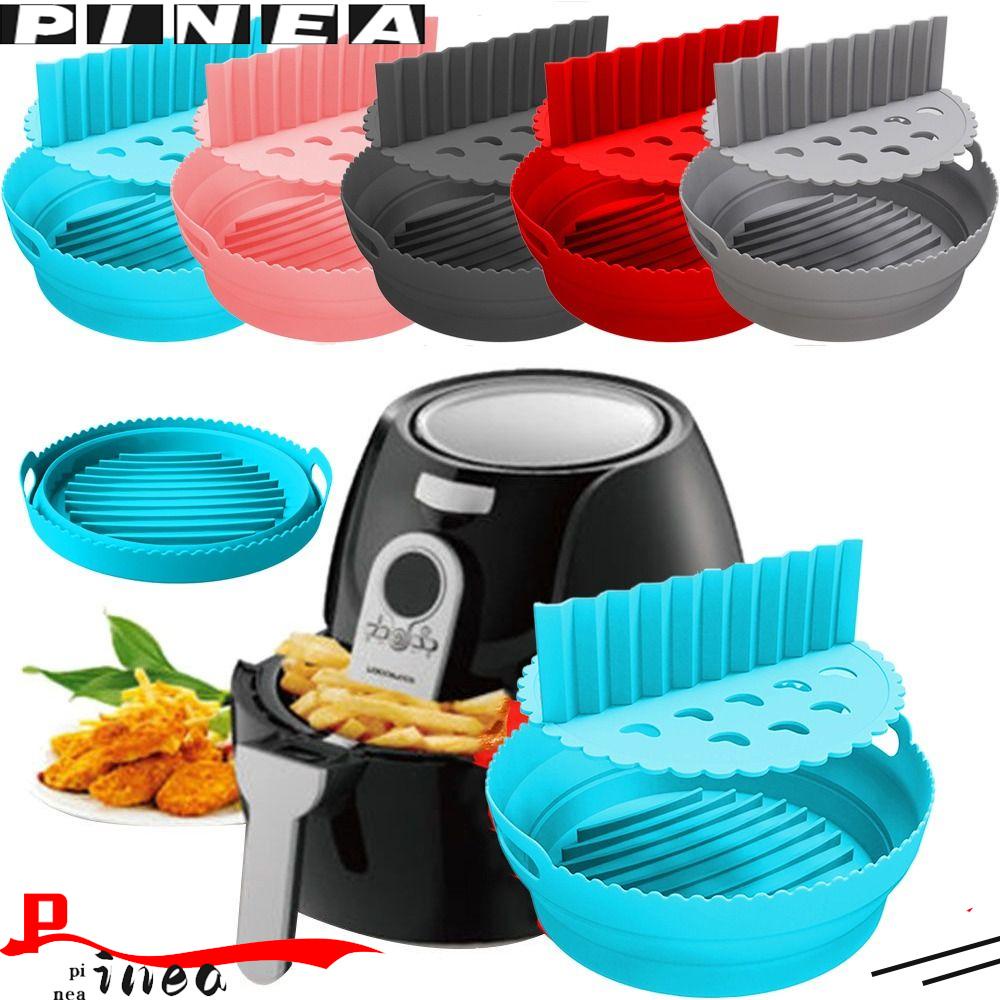 Pineapple Round Silicone Pot Replacement Grill Pot Tray Masak Reusable AirFryer Aksesoris Dengan Pad Split