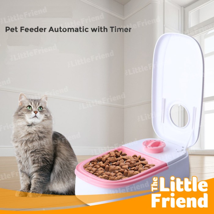 Tempat Dispenser Box Makan Anjing Kucing Smart Pet Feeder Single Timer