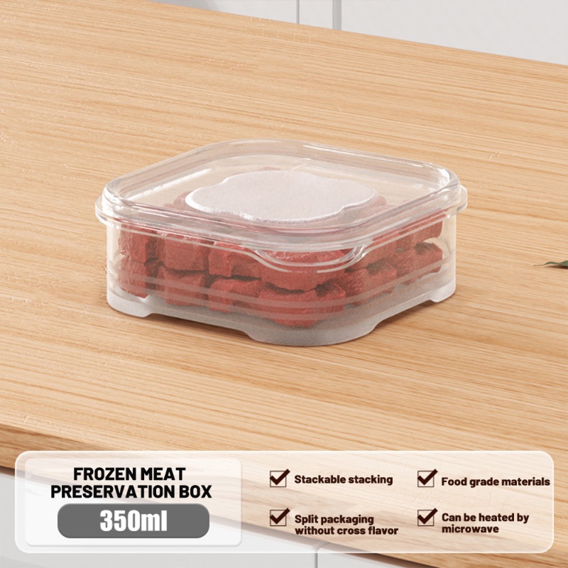 Sealed Fresh-keeping Distribute Box/Wadah Penyimpanan Makanan Segar Sayuran Buah/Kotak Penyimpanan Kompartemen Daging Beku Kulkas Dengan Tutup/Freezer Food Preparation Organizer