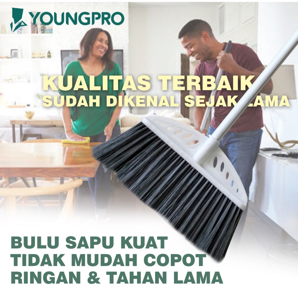 Youngpro Sapu Nylon sapu sebaguna Awet dan Kuat Alat Pembersih Sapu Lantai