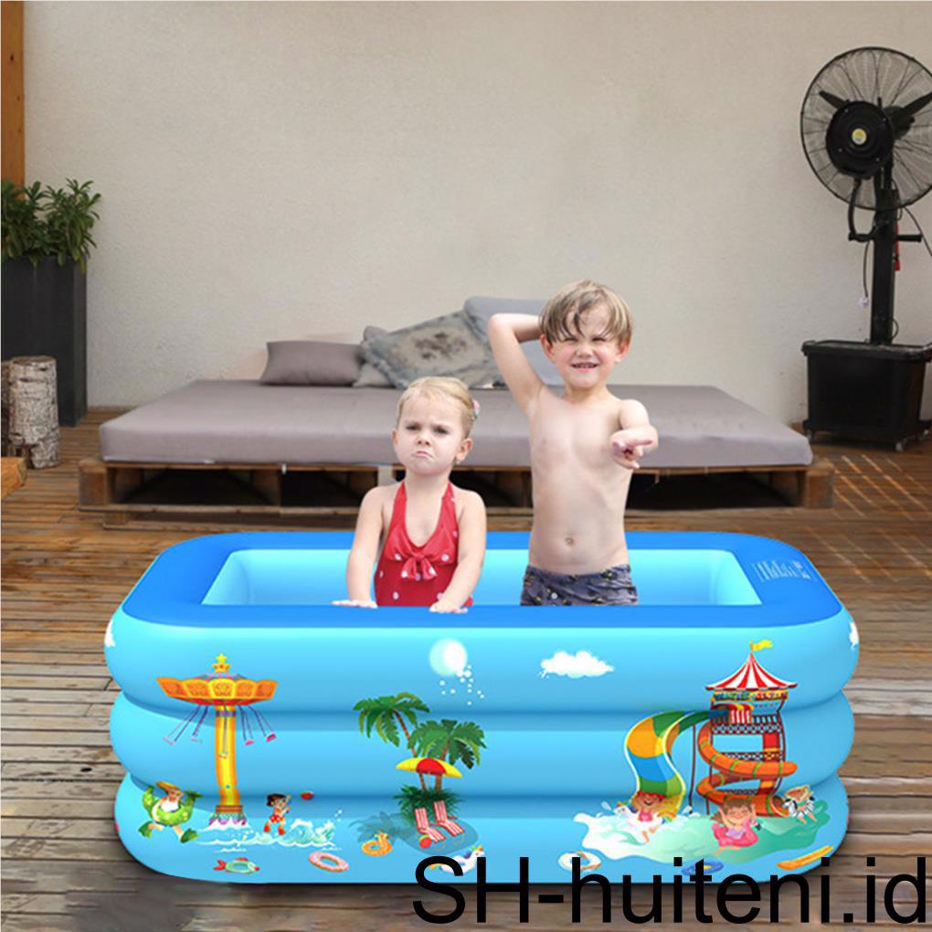 Kolam Renang Tiup Kolam Santai Tiup Persegi Untuk Bayi Anak Outdoor Taman Halaman Belakang Musim Panas Air Pesta