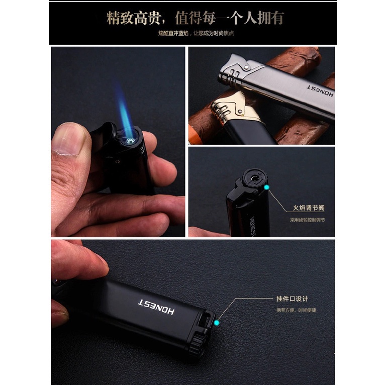 AKN88 -HONEST BCZ3021 - Flame Torch Windproof Lighter - Korek Api Tahan Angin