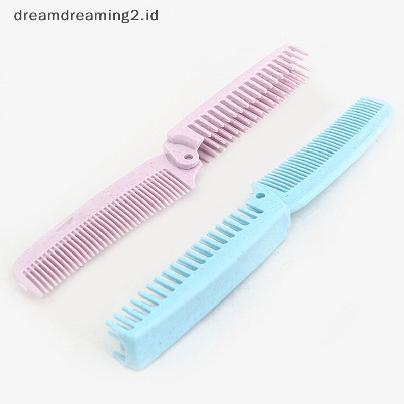 (drea) Hairdressing Sisir Lipat portable Sikat Rambut Saku travel Sisir anti Statis //