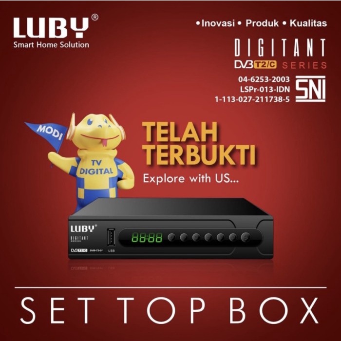 Set Top Box TV Digital Luby DVB T2 01 SNI