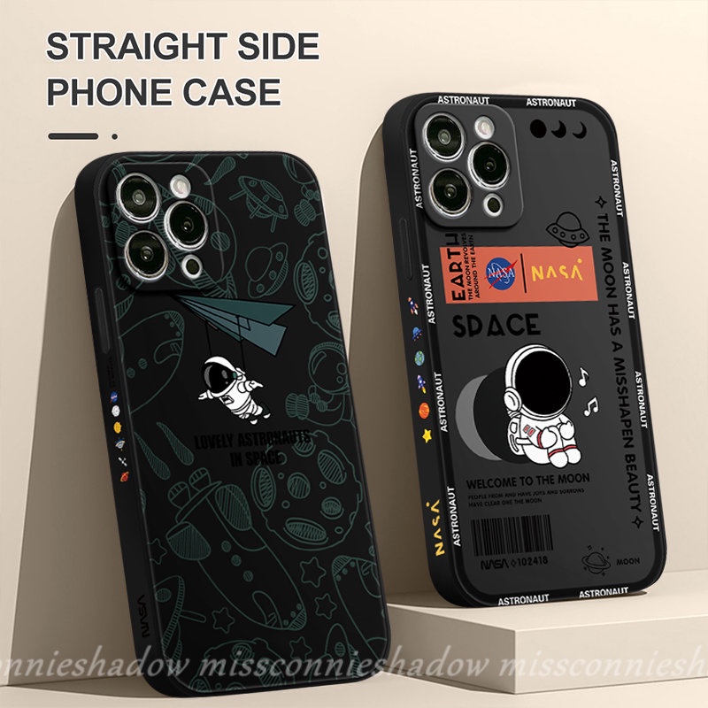 Case Astronot NASA Merk Trendy Samsung A04 A13 A14 A34 A54 5G A22 A32 A03 A11 A52 A51 A52s A10s A33 A72 A12 A50s A53 A04E A50 A20s A31 A03s A30s A21s A23 A71 Sarung Motif Samping