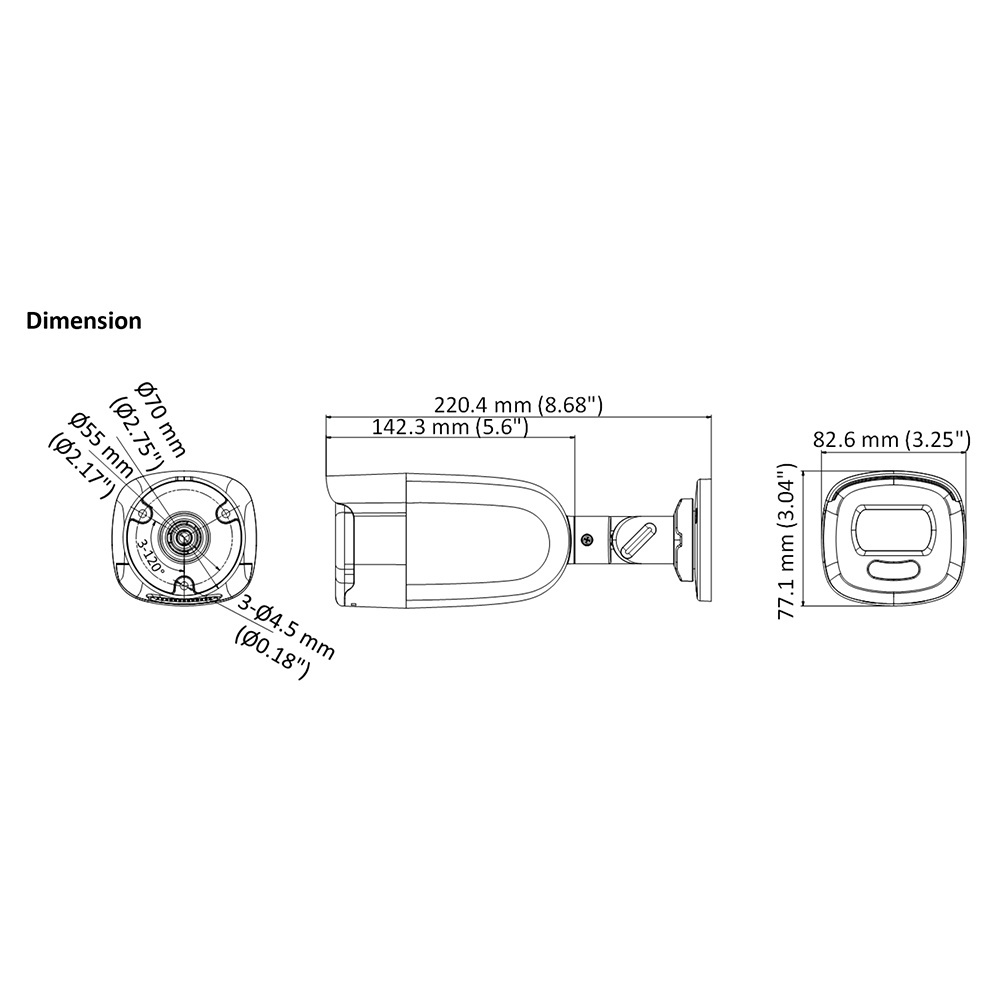 HIKVISION DS-2CE12HFT-F 5MP 3K COLORVU IR 40M OUTDOOR TURBO HD CAMERA