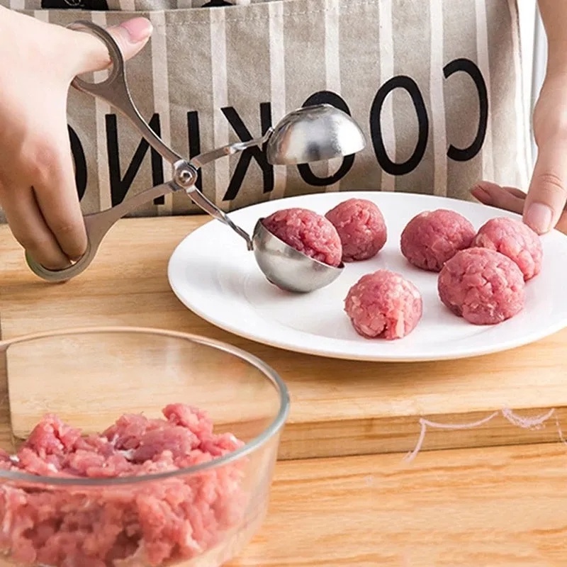 Alat Pembuat Bakso/Non Stick Boneka Bakso Bola Sendok Shaper /Cooking Scoop Stainless Steel Aksesoris Dapur