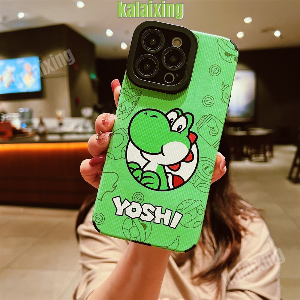 IPHONE Soft Case Super Mario Dan Yoshi Untuk Iphone11 12 13 14 Pro Max14 Plus Xs Max X XR 7 8 Plus Soft Cover Belakang