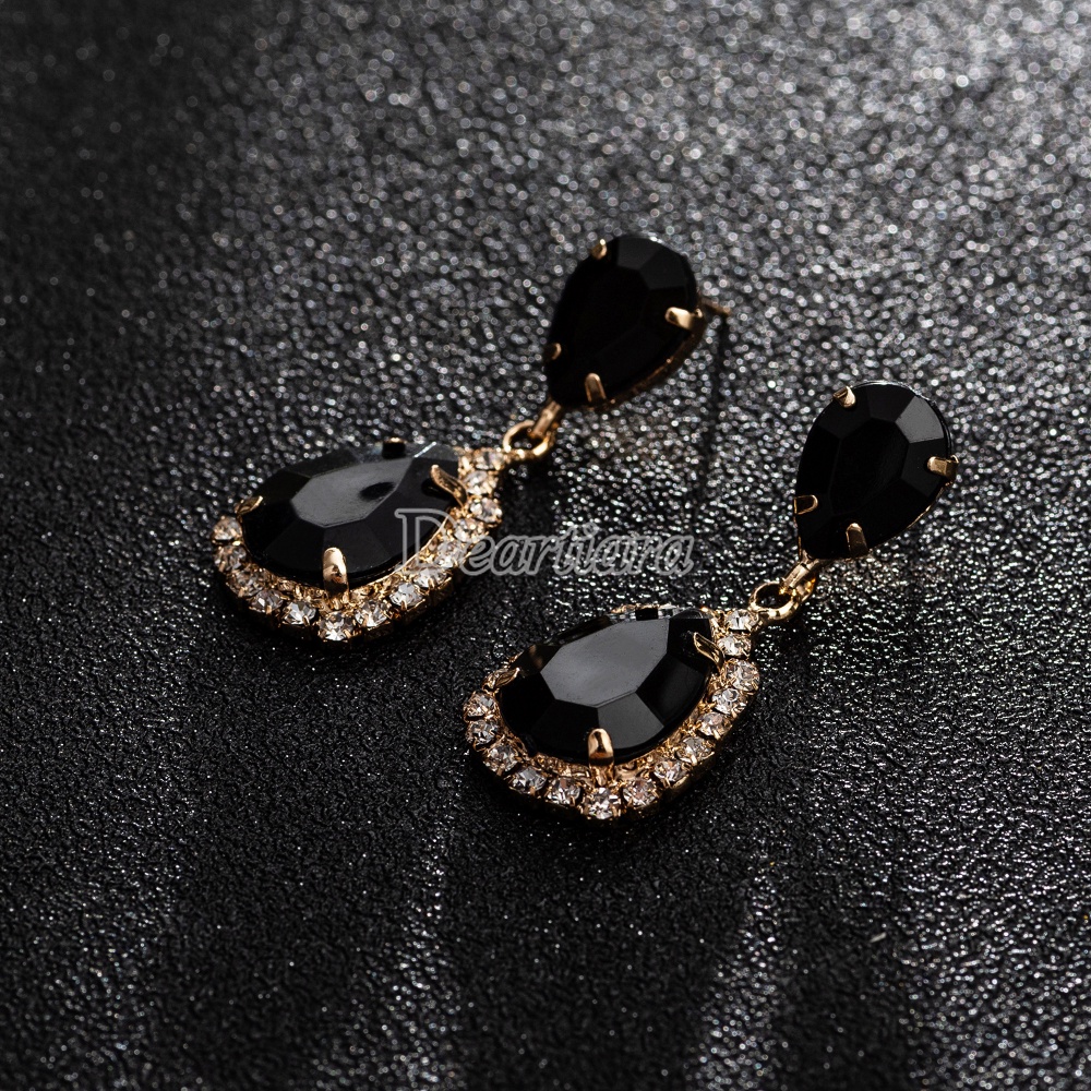 Anting Kristal Berkilau Fashion Untuk Aksesoris Wanita