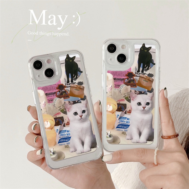 Casing Kucing Indah Lucu Untuk Vivo S12 S15 S6 S7 S9 S9E S10 5G S10 Pro X30 X30 Pro X50 X60 X70 X80 X27 V23 Pro V23E Iqoo 56 Neo5 Neo6 8 8 Pro Z6 U5 Akrilik Space TPU Cover Belakang