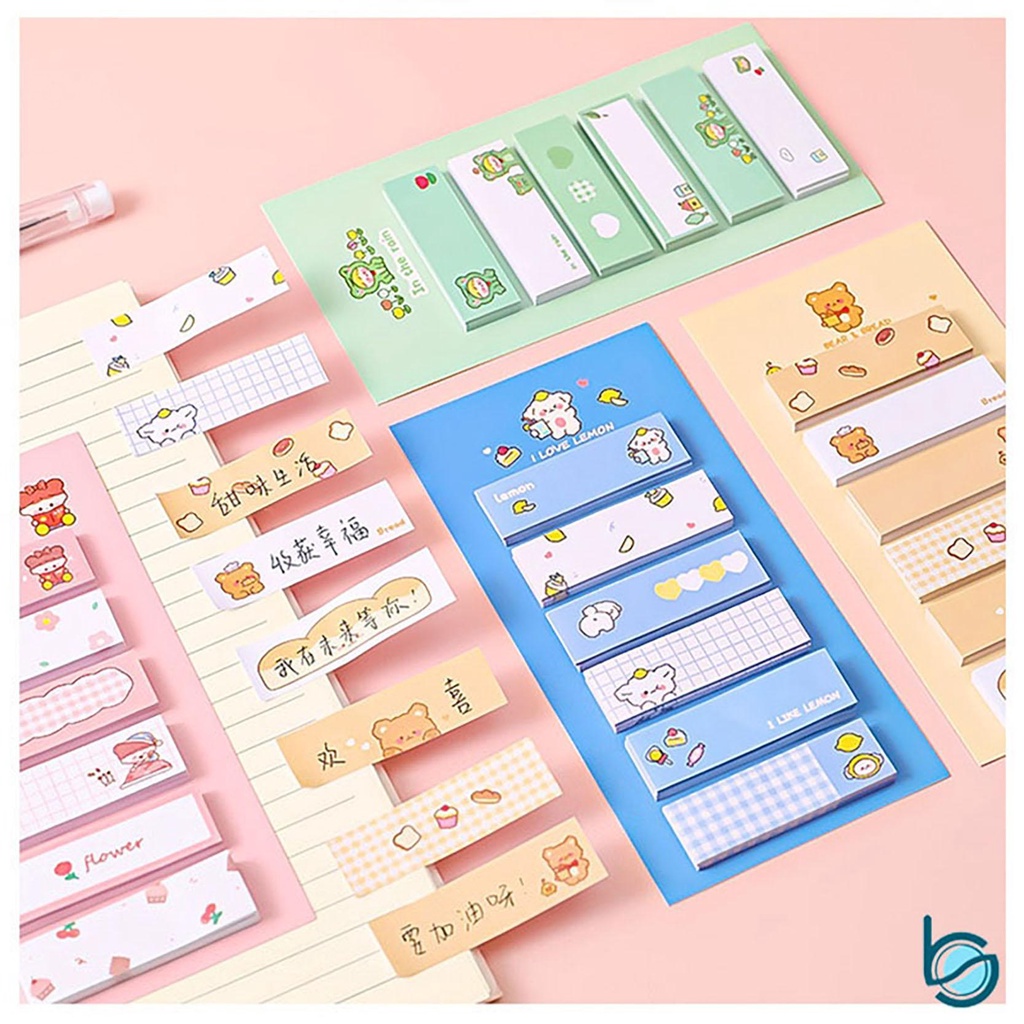 

120 Lembar Stiker Label Kartun Kreatif Student Portable Index Sticky Notes - Best Stationary