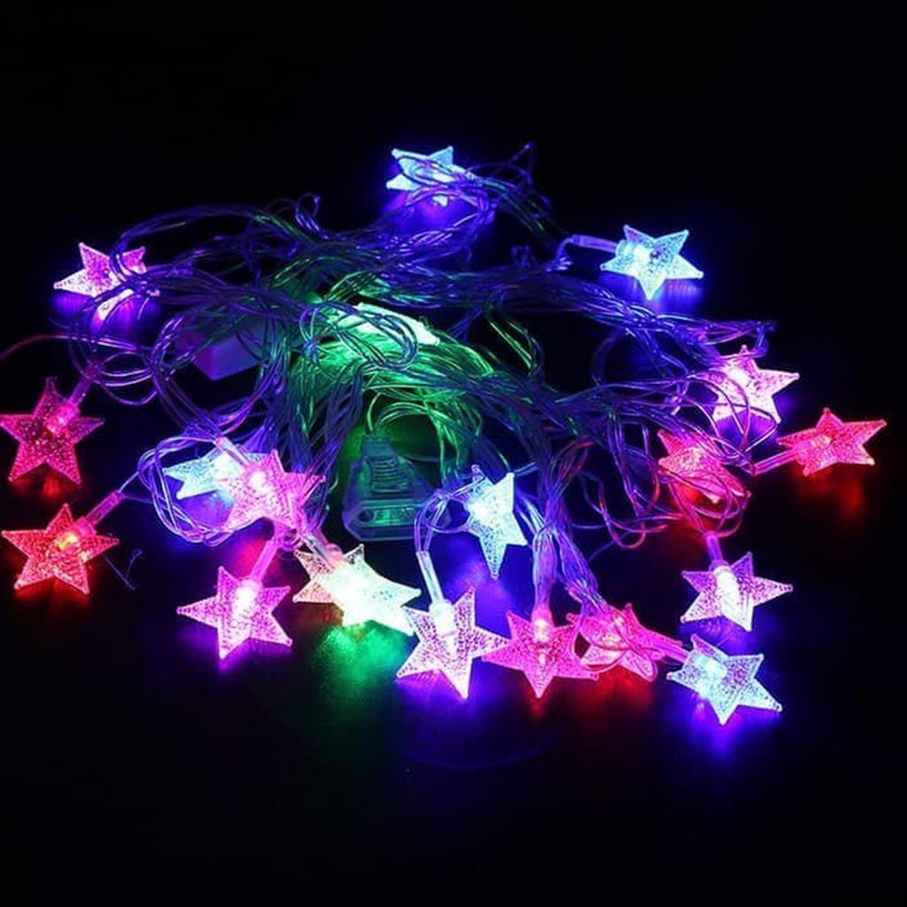 Lampu Tumblr Lampu Hias Natal LED Rainbow Model Bintang Panjang 10m