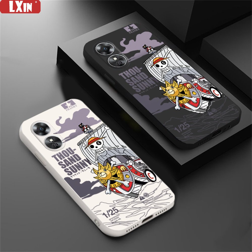 Casing Silikon Lembut OPPO A17 A57 2022 A15 A16 A16K A78 Reno 8T A54 A53 A12 A5S A7 A3S A11k A52 A92 A94 A37 F9 5F A1K A31 A8 A55 C1 One Piece Seribu Sunny Cover