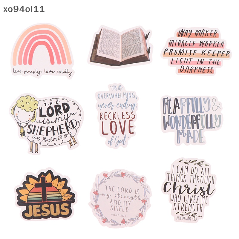 Xo 50Pcs Yesus Kristen Kartun Graffiti Laptop Stiker Decal OL