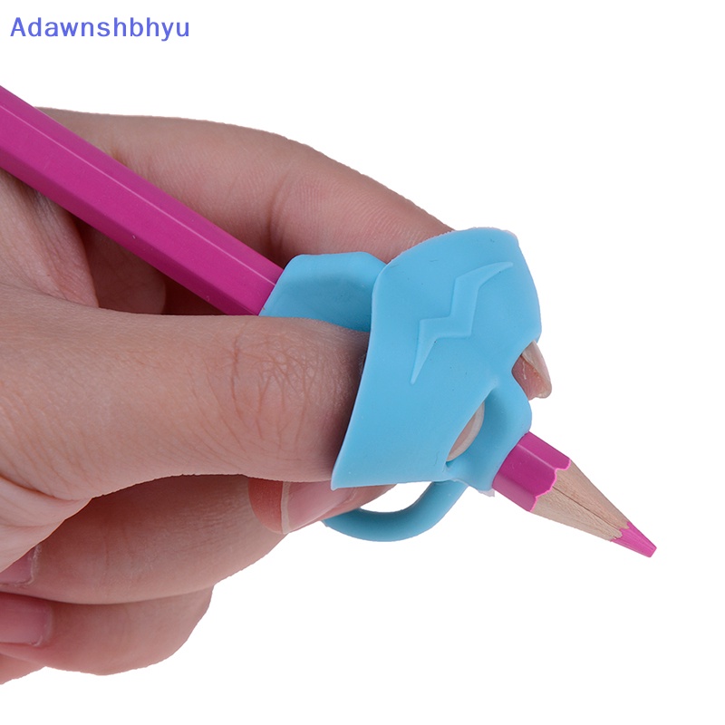 Adhyu 3Pcs Grip Pensil Bantuan Pemula wrig Mainan Silikon Anak Koreksi Jempol ID