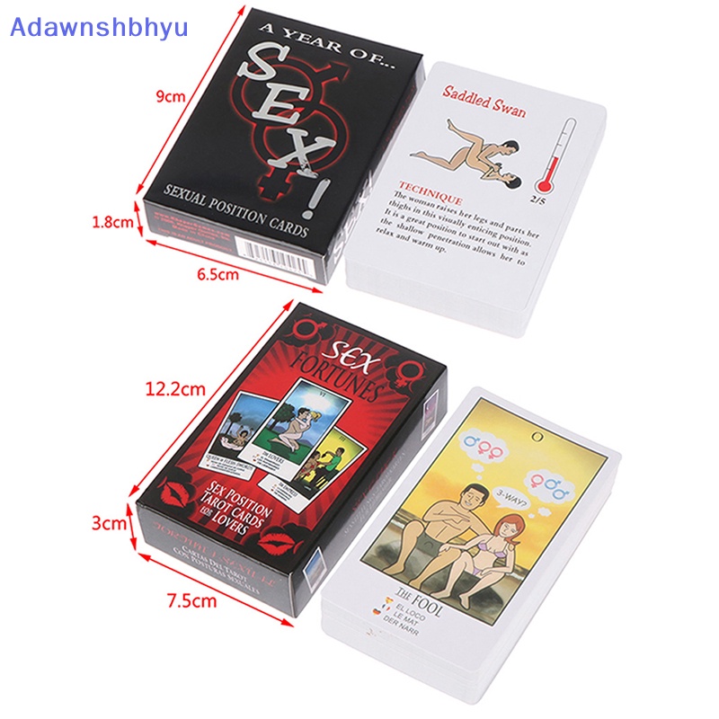 Adhyu 1Box Kartu Tarot Untuk Pecinta Sex Tarot Deck Pasangan Fun Card Game Kartu Set ID