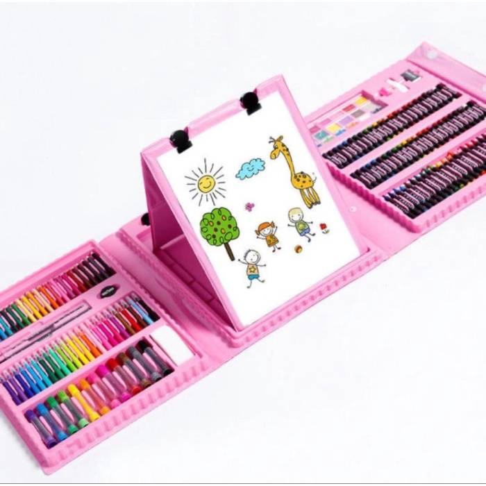 

Pensil Warna Crayon set anak 208pcs - Alat set lukis set 208pcs - 208pcs Biru