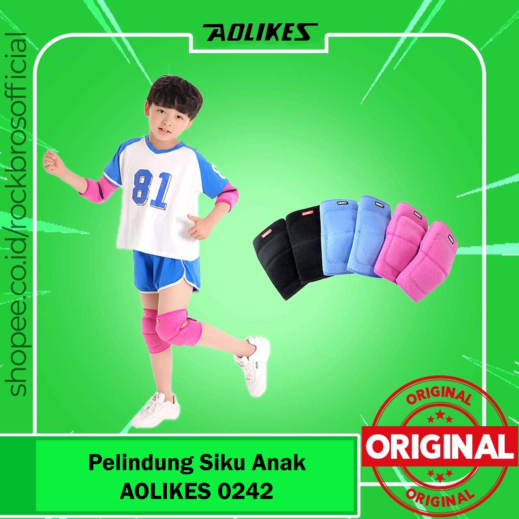 Elbow Sleeve Support Kids Aolikes 0242 Penopang Cidera Siku Tangan Anak Olahraga Deker Pelindung Sik