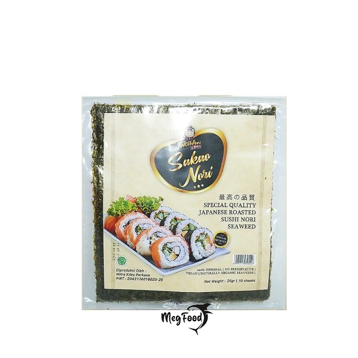 

Sakao Nori Sushi Spesial 10 Set|Sushi Roasted Rumput Laut Halal