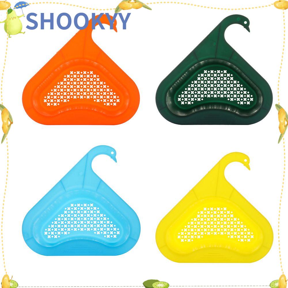 Chookyy Swan Drain Basket Gadget Alat Buah Sayur Rumah Tangga Rak Saringan Wastafel