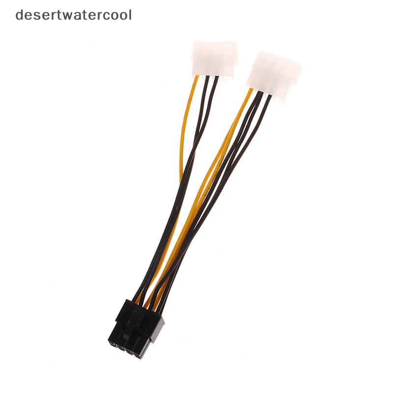 Deid 1Pc 17cm Dual 4Pin Ke 8Pin Kartu Video Kabel Daya Grafis Power Extension Cord Martijn