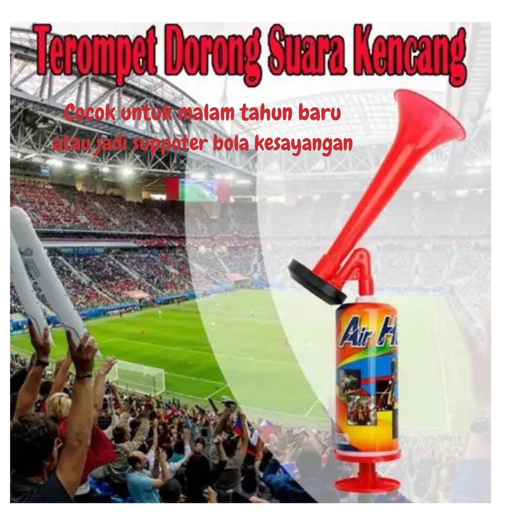 Terompet Dorong / Air Horn / Trompet Supporter / Terompet Angin / Terompet Tahun Baru Pompa