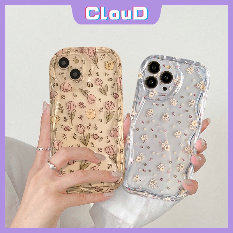 Casing Bunga Tepi Melengkung Bergelombang 3D Untuk Vivo Y02 Y20s Y91C Y20i Y21A Y91 Y15A Y12i Y31 Y12s Y20 Y35 Y16 Y15s Y11 Y22 Y51 Y22s Y50 Y21 Y12 Y15 Y17 Y33s Y30 Y21s Bunga Segar Soft Cover