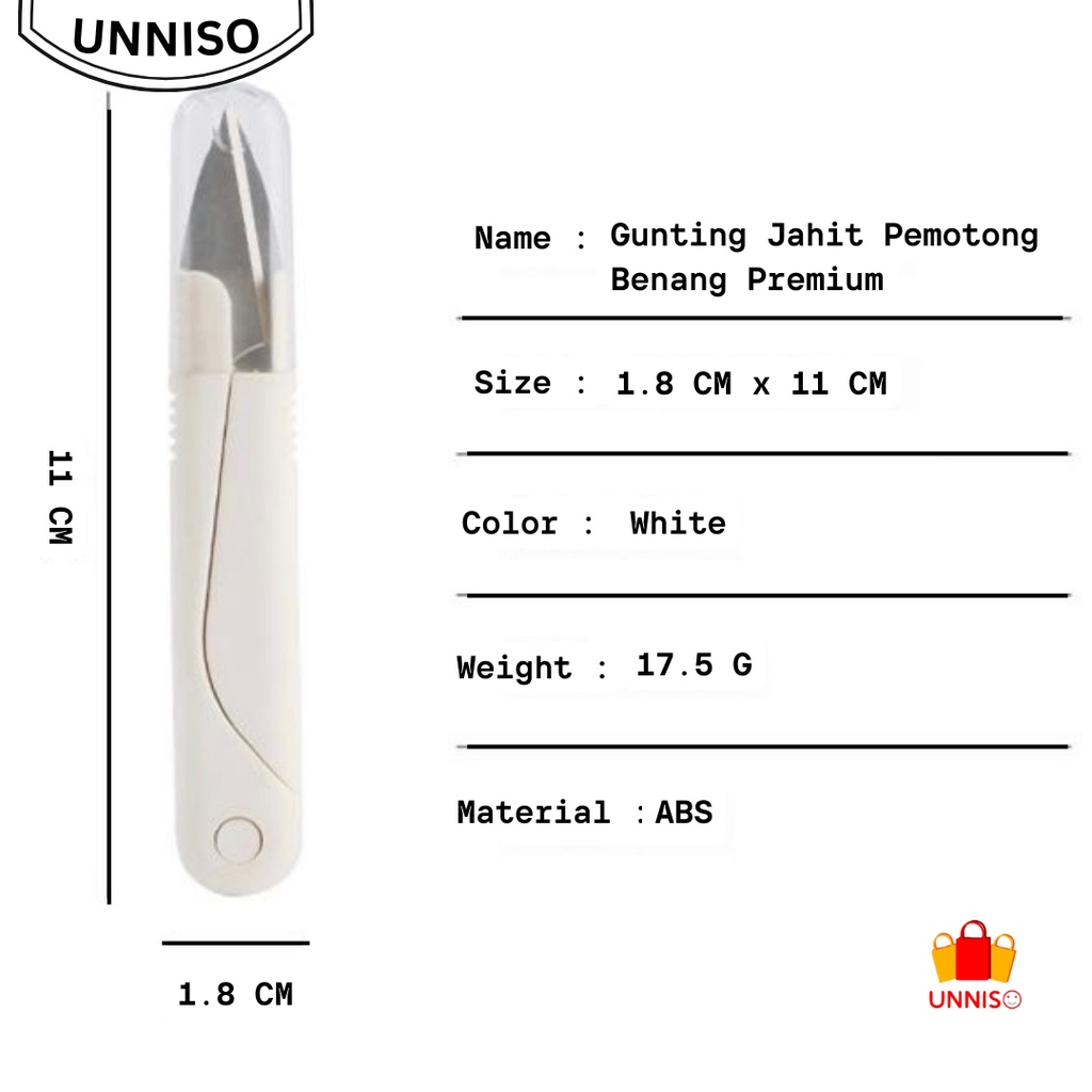 UNNISO - Gunting Jahit Pemotong Benang Premium