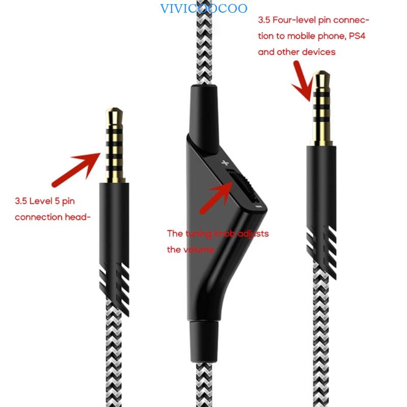 Vivi 6kabel Headset Pengganti 5Feet Untuk A10 A40 Headset Gaming Cord Pengganti Kabel Extension Cord Kawat Awet