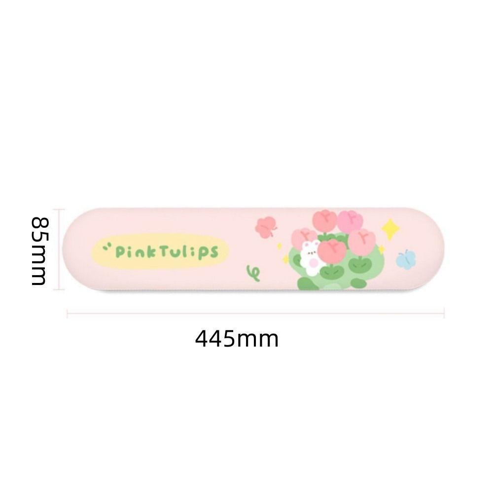 Populer Mouse Pad Soft Tulip Bunny Gel Keyboard Wrist Rest Untuk Mengetik Dan Pereda Nyeri