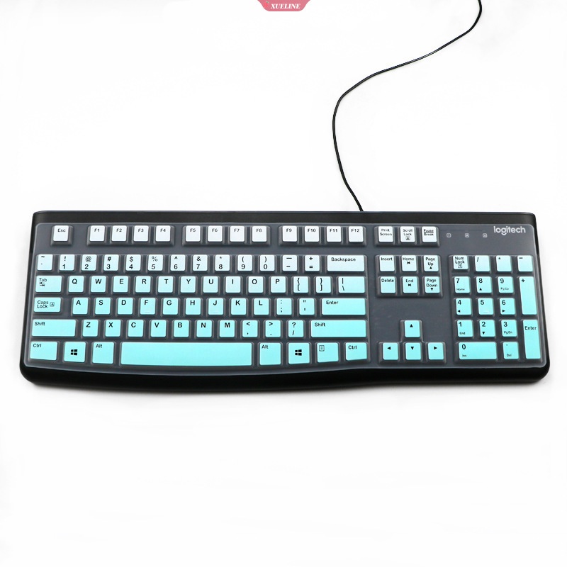 1pc Cover Keyboard Silikon Lembut Untuk Logitech Desktop mk120 k120 Komputer Cover Keyboard Anti Debu Case Transparan Bening Film Pelindung [ZXL]