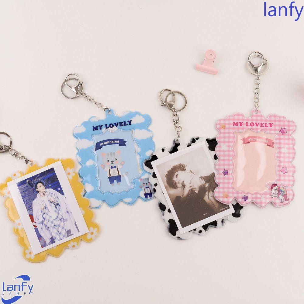 Lanfy Album Foto Gantungan Kunci Kartun INS Pemegang Kartu Kredit Bus Card Cover Bank ID Holders Anak Photo Card Pendant