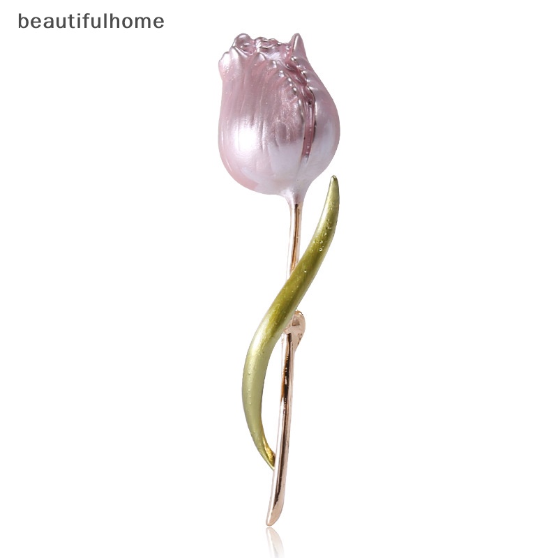 {beautifulhome} Bros Tulip Enamel Baru Untuk Wanita Bunga Pernikahan Pesta Kantor Bros Pin Hadiah.