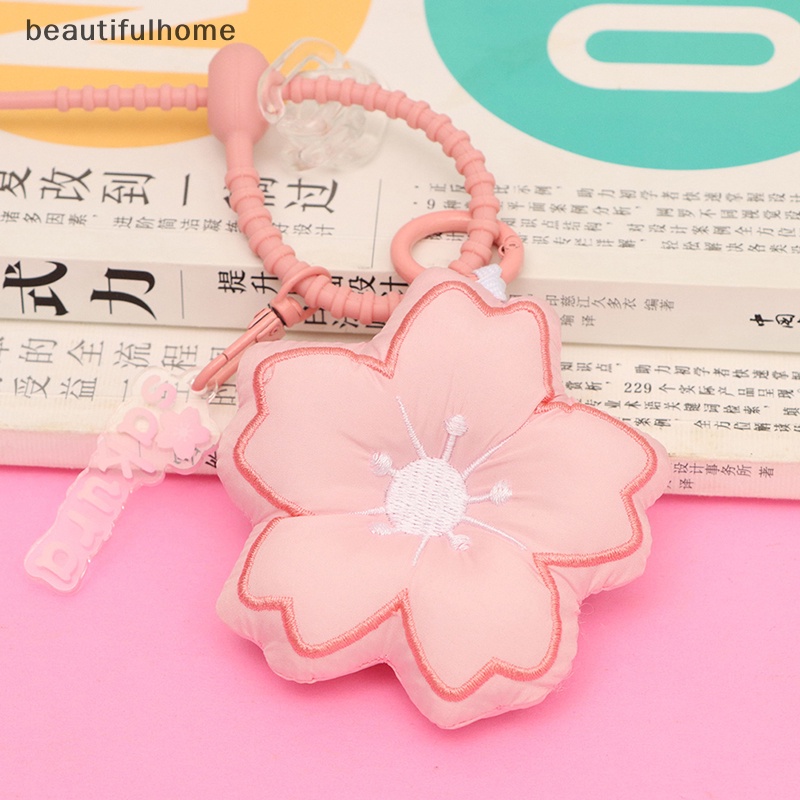 {beautifulhome} Fashion Sakura Bunga Liontin Lanyard Gantungan Kunci Keyring Bag Gantung Hiasan Tali Aksesoris Hadiah.