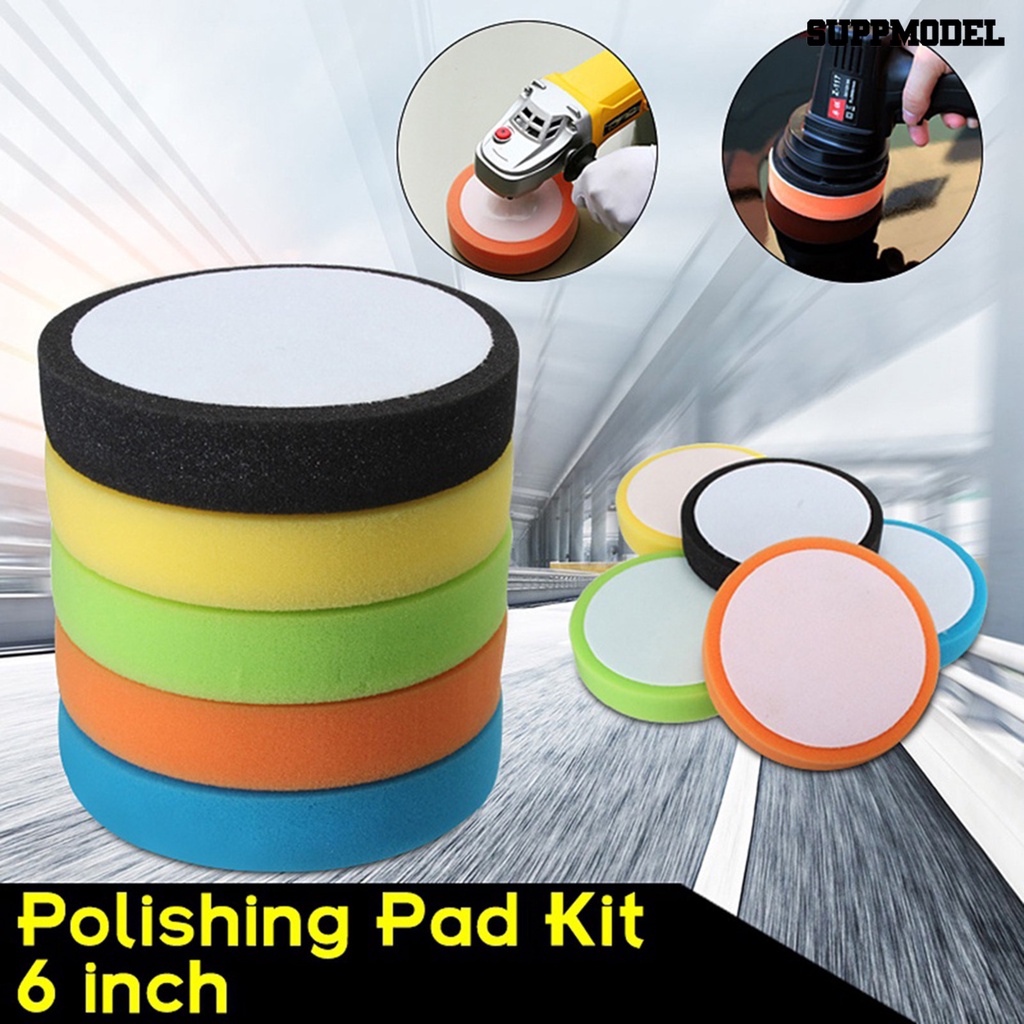 [SM]6 Inch 150mm Spons Buffer Soft Polishing Sponge Alas Poles Bulat Untuk Mobil