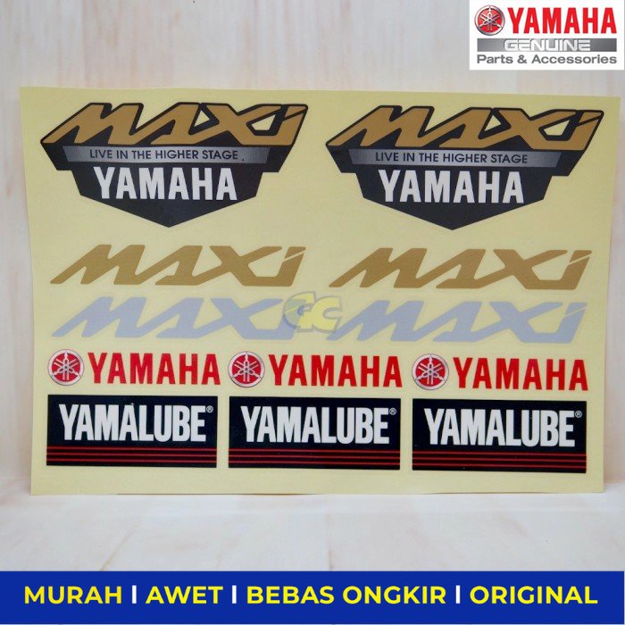 

Sticker MAXI - Sparepart Sperpart Spare Part Motor Onderdil Suku Cadang Yamaha Aerox Fazzio Filano Fino Freego Gear Jupiter Lexi M3 Mio Nmax R R15 R25 Vega Vixion Xmax Xride Original
