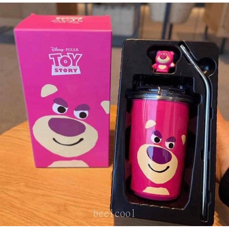 【COD】Strawberry Bear Termos/Strawberry Beruang Botol/Lotso Botol Minum 500ML/Disney Stainless Steel Cangkir Kopi Thermal